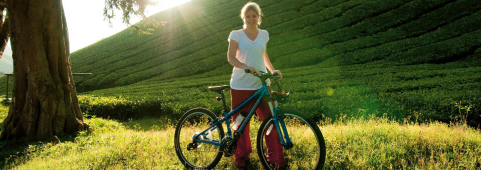 Fahrradfahrer Strawberry Park Resort Cameron Highlands