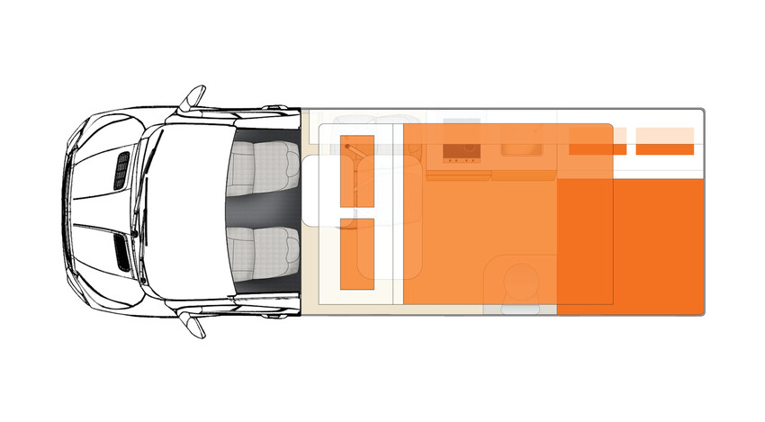 Floorplan des Apollo Endeavour Camper