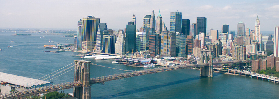 Reisebericht New York: Blick auf Manhattan mit Brooklyn Bridge