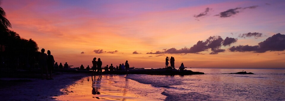 Holbox bei Sonnenuntergang, Mexiko