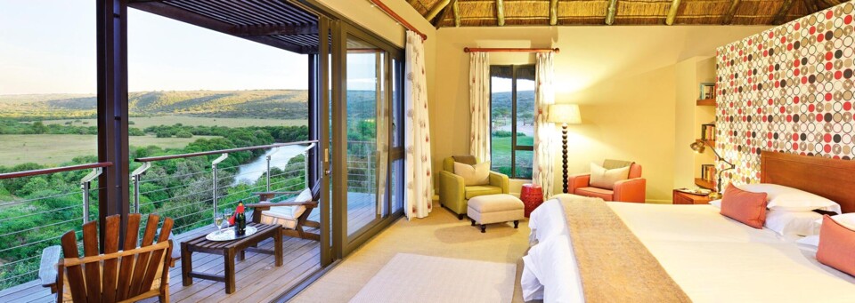 Zimmerbeispiel der Sarili Lodge im Shamwari Game Reserve