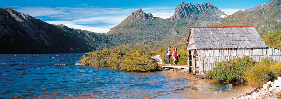 Cradle Mountain Hütte am Wasser