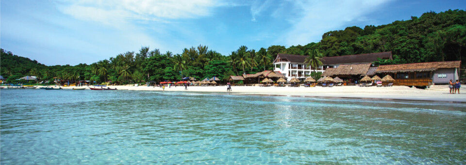 Außenansicht des BuBu Long Beach Resort auf den Perhentian Inseln