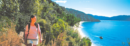 Katamarantour im Abel Tasman Nationalpark