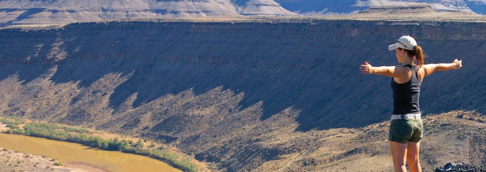 Frau am Fish River Canyon