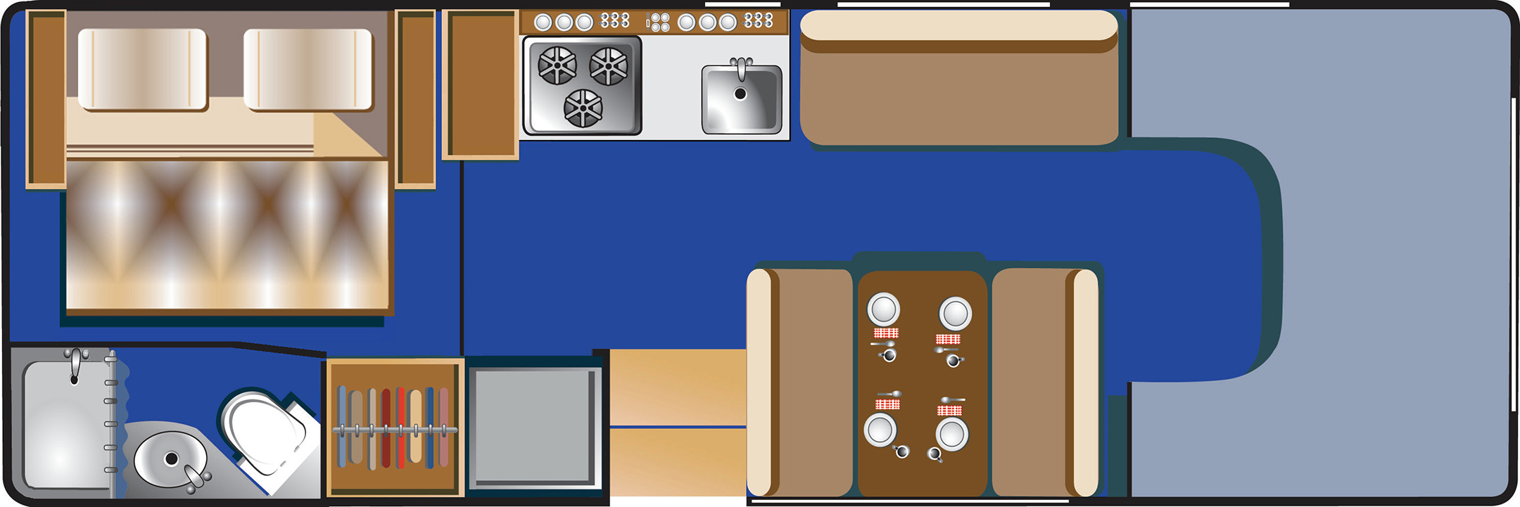 Floorplan bei Tag des C 25 - 27 ft