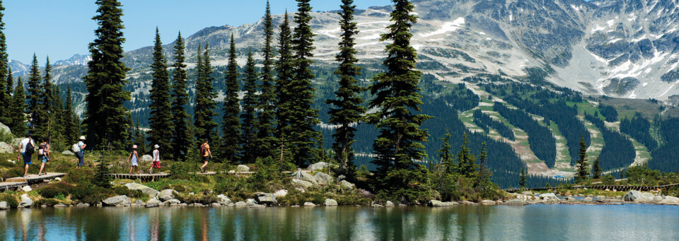 Wanderer am Harmony Lake Whistler