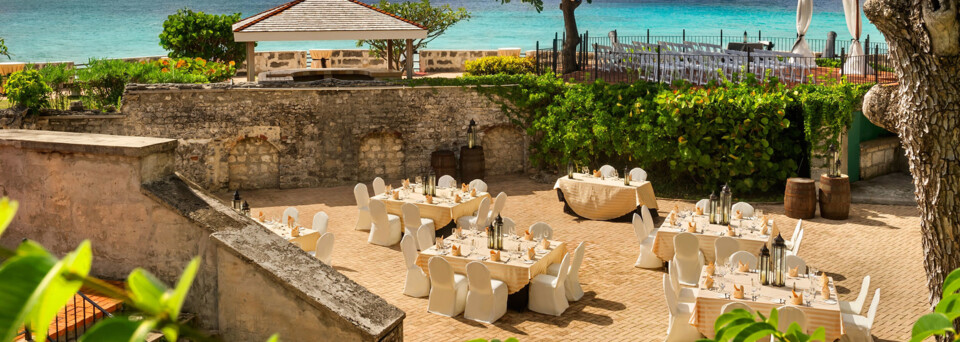 Hochzeitsbestuhlung im Charles Fort Village, Hilton Barbados