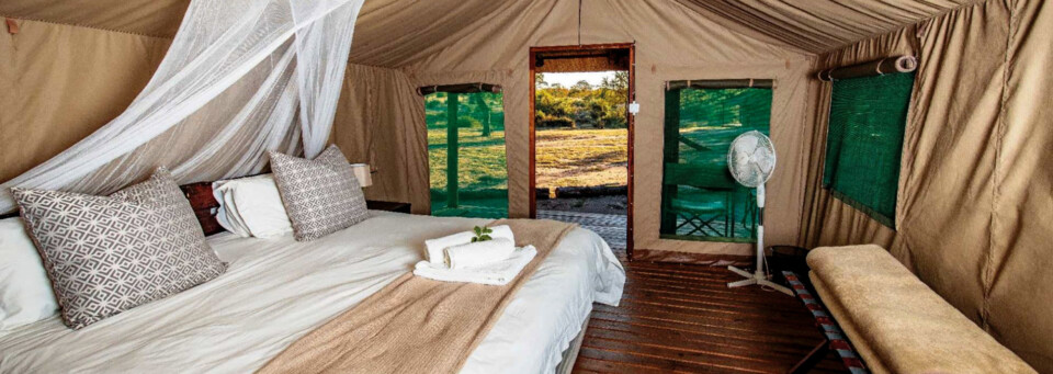 Zeltbeispiel des Shindzela Tented Safari Camp