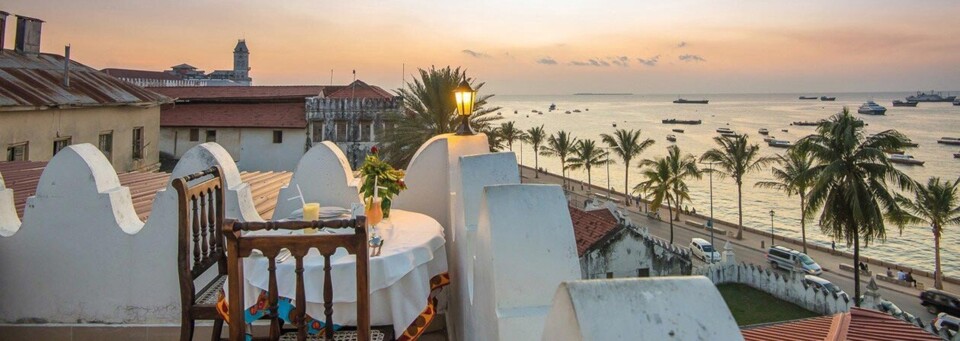 Dachterrasse des The Seyyida Hotel & Spa in Stone Town