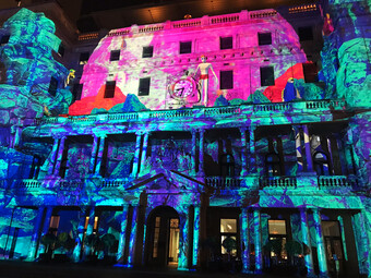 Reisebericht Australien - Customs House während des Vivid Sydney Festivals