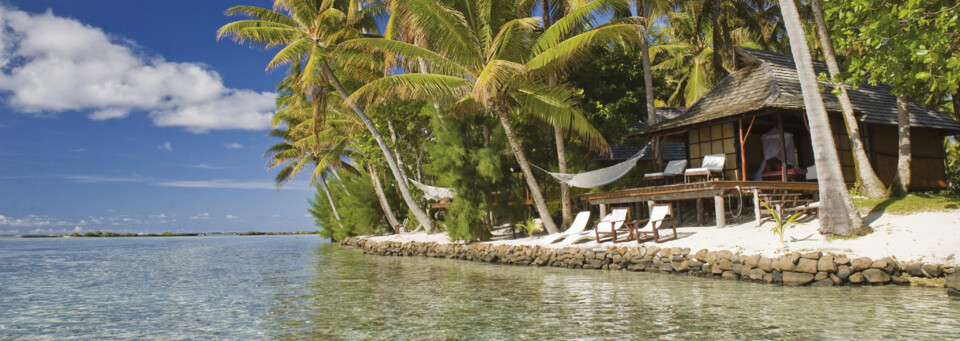 Außenansicht Beach-Bungalow - Vahine Island Resort Tahaa