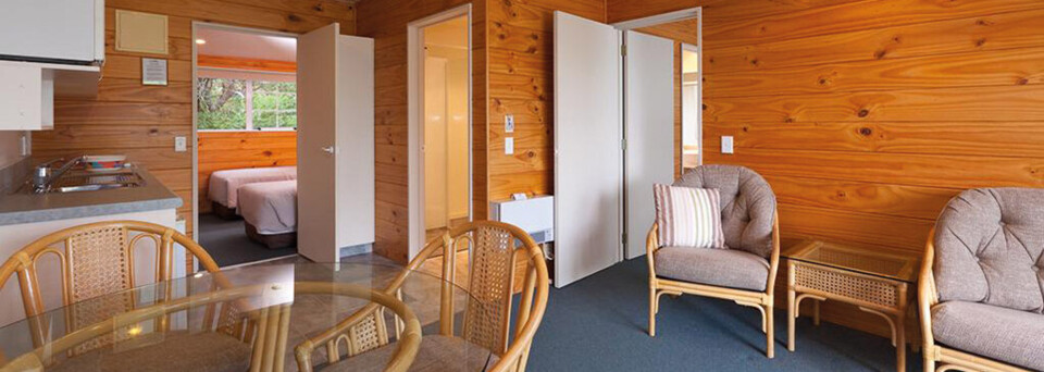 Zimmerbeispiel der Poauanui Pines Motor Lodge
