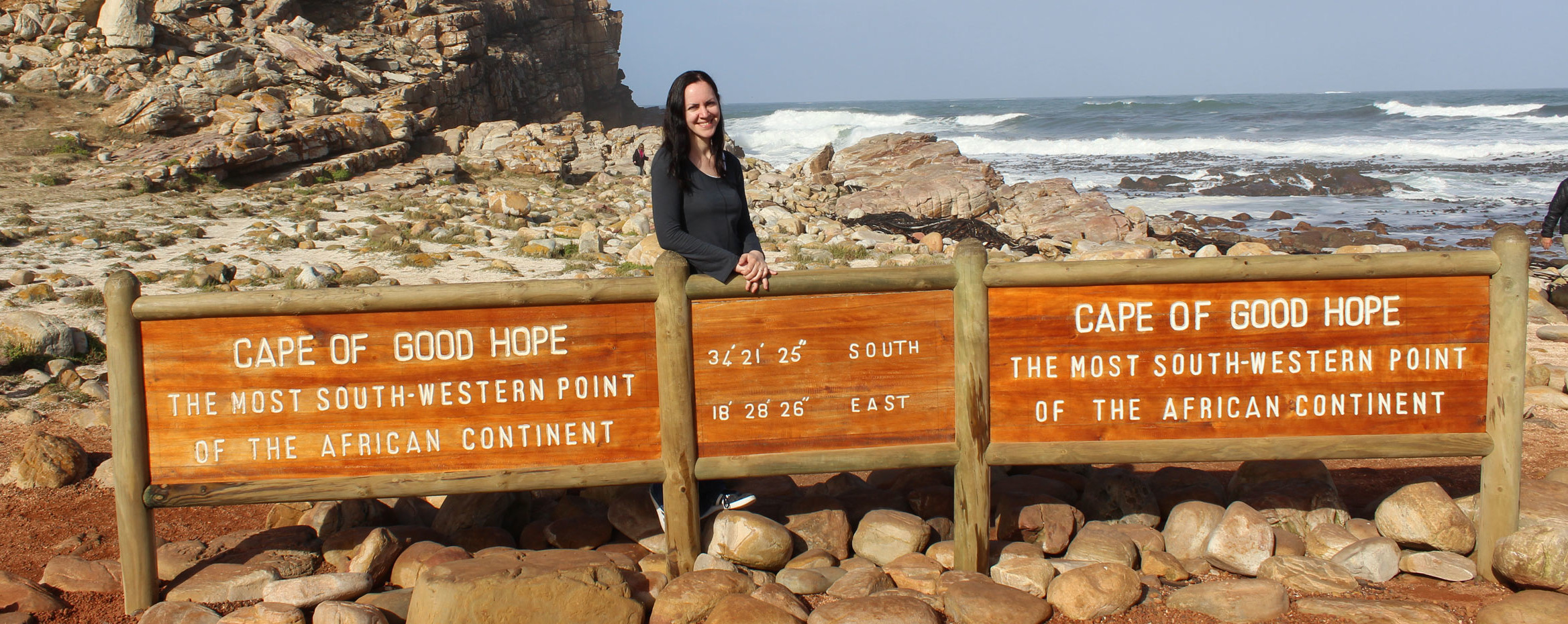 Reisebericht Südafrika - Reiseexpertin Waltraud am Kap der Guten Hoffnung