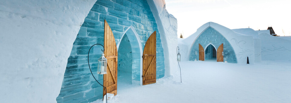 Hôtel de Glace Außenansicht Québec