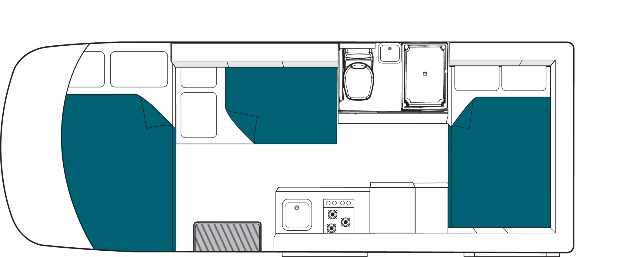 Floorplan bei Tag des Maui River Camper