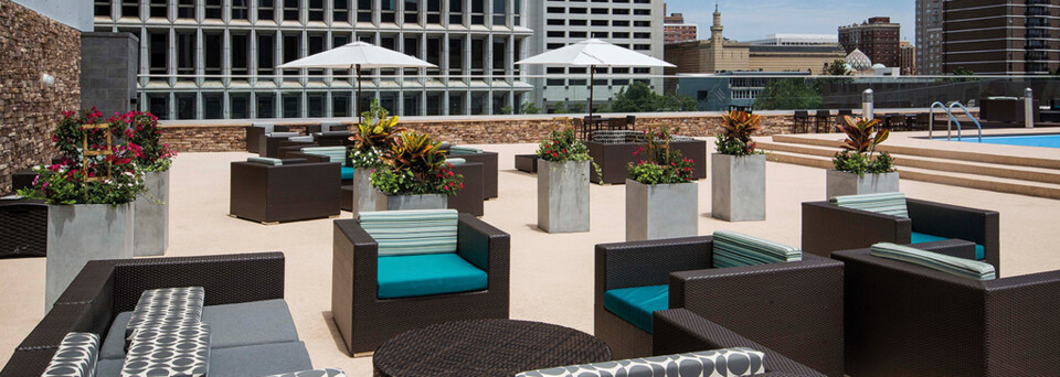 Terrasse des Crowne Plaza Atlanta Midtown