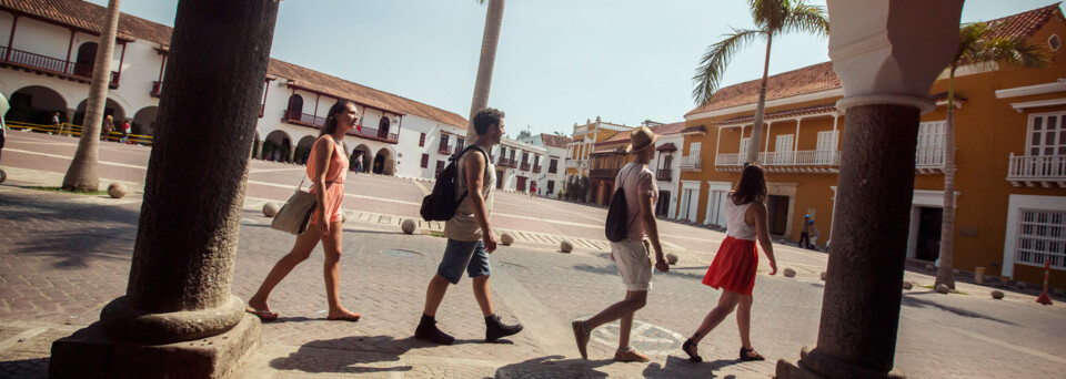 Town-Square in Cartagena Kolumbien