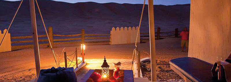 Zeltbeispiel des Desert Nights Camp bei Wahiba Sands