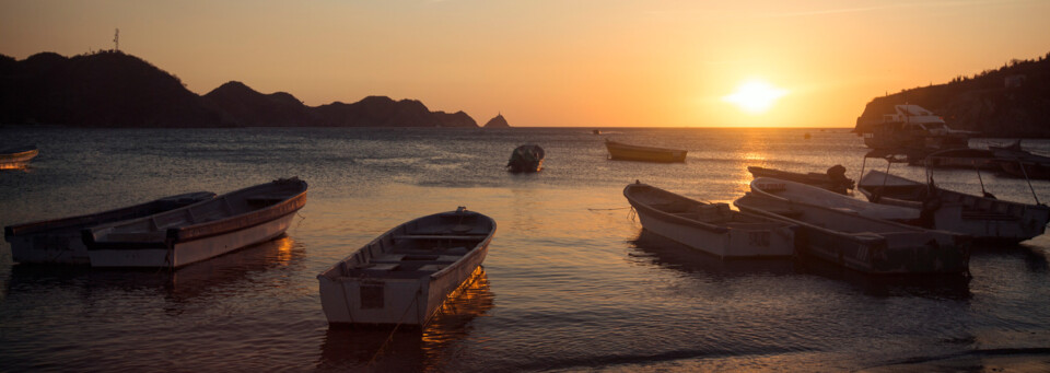 Taganga Sonnenuntergang in Kolumbien