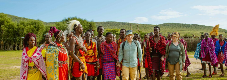 Masai-Stamm im Masai Mara Nationalpark