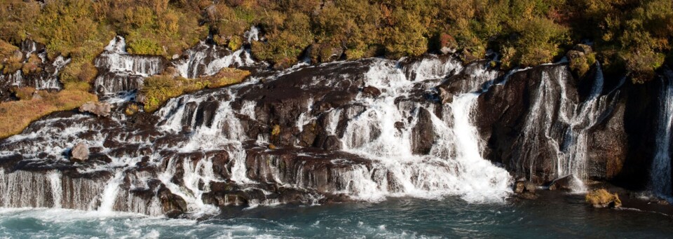 Hraunfossar Wasserfall