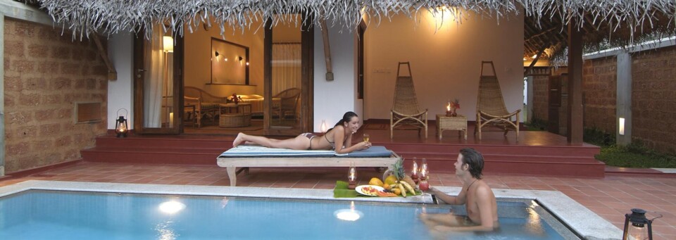 Beispiel Pool-Villa des Marari Beach Resort in Mararikulam