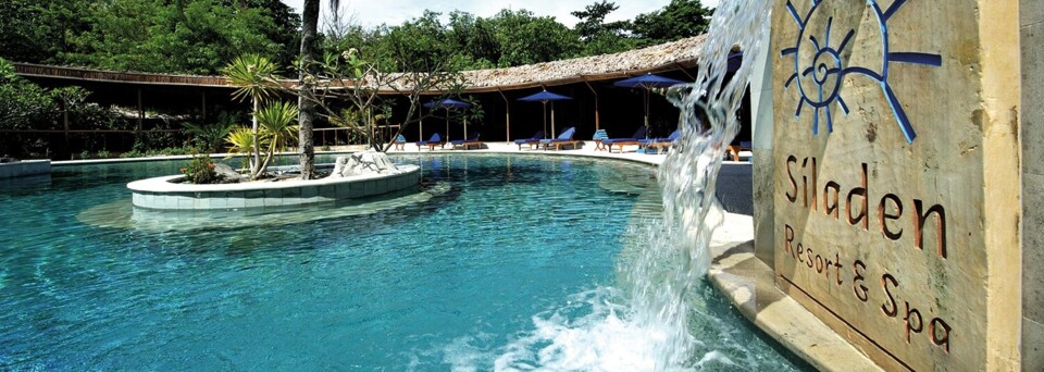 Pool des Siladen Resort und Spa Nord-Sulawesi