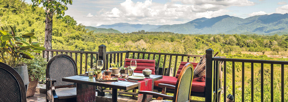 Restaurant "Sala Mae Nam" des Anantara Golden Triangle Elephant Camp & Resort