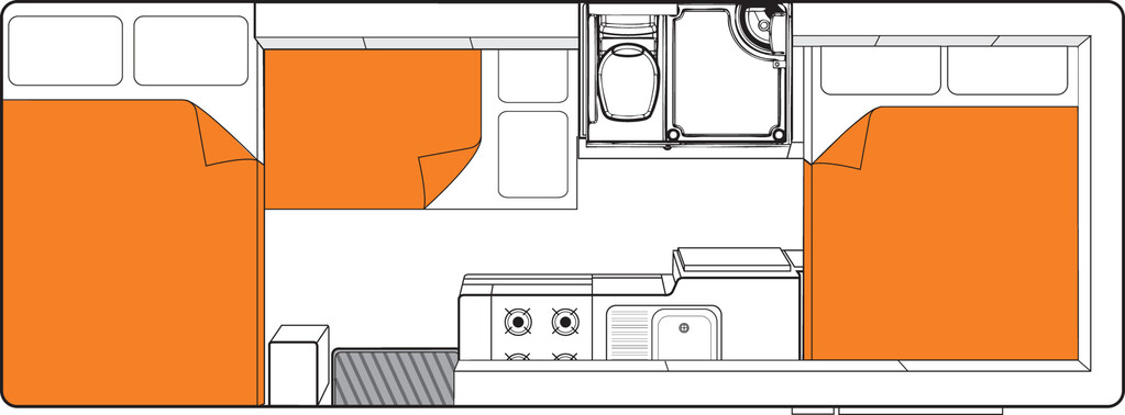 Floorplan bei Nacht des Britz Frontier