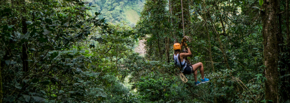 Ziplining im Monteverde, Regenwald Costa Ricas