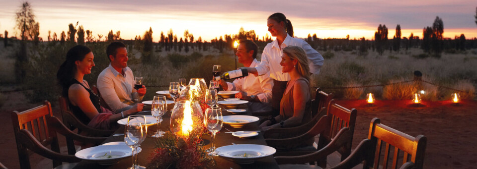 Abendessen Longitude 131° Ayers Rock