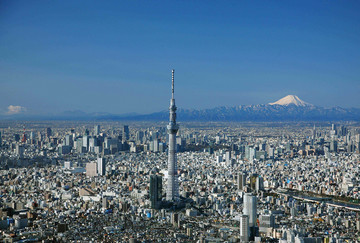Blick auf Tokyo und den Fuji von Aussichtsplattform - Reisebericht Japan