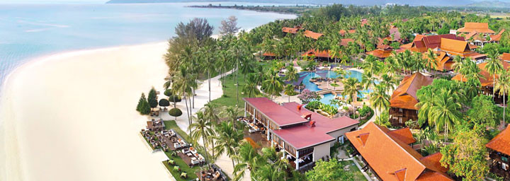 Außenansicht des Meritus Pelangi Beach Resort & Spa