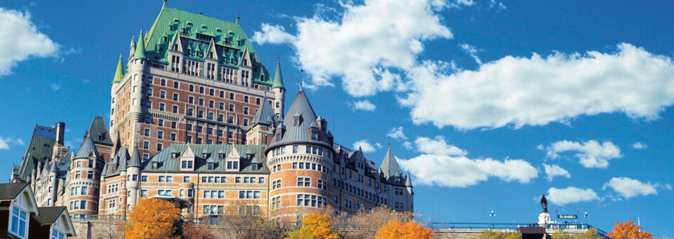 Außenansicht des Fairmont Le Chateau Frontenac in Québec City