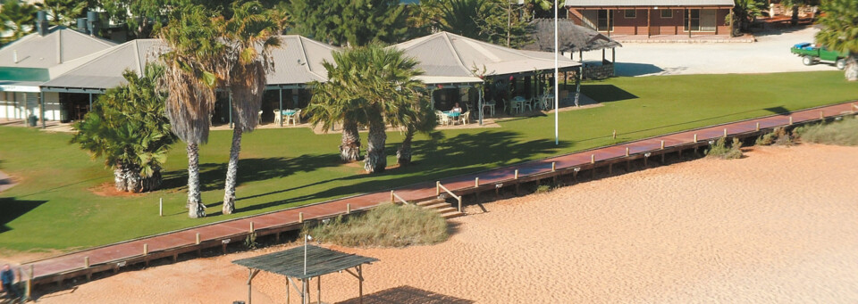 Außenansicht Monkey Mia Dolphin Resort Shark Bay