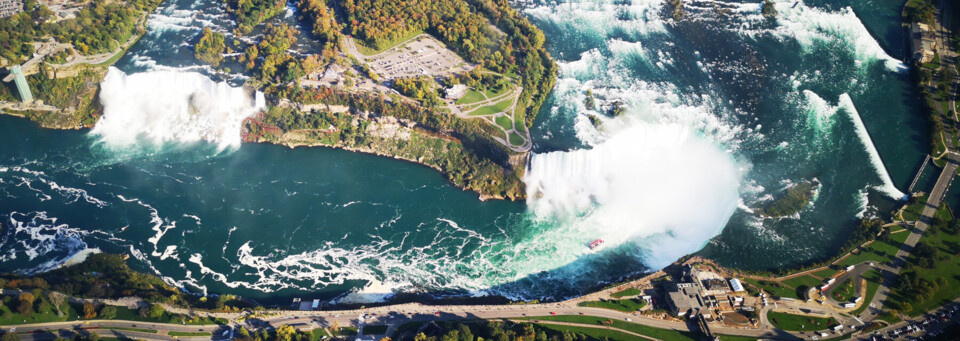 Niagarafälle von oben - Ostkanada Reisebericht