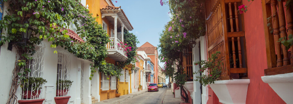 Straße in Cartagena Kolumbien
