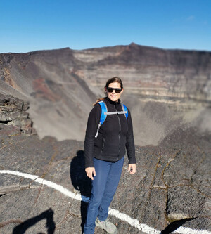 Sybille Duering am Piton de la Fournaise