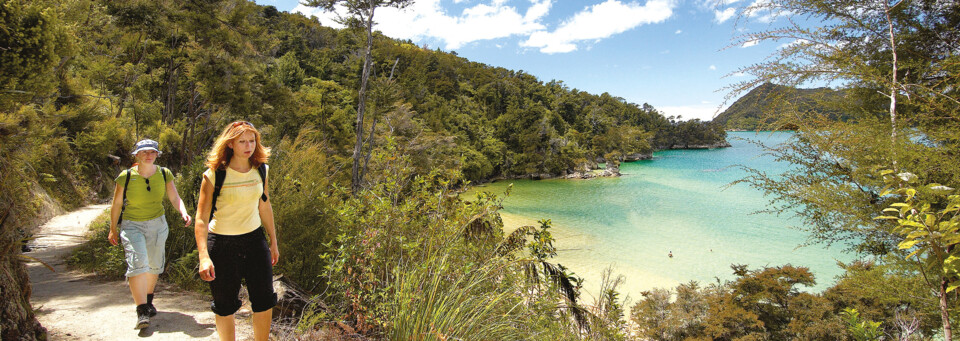 Wanderer auf dem Abel Tasman Coastal Track