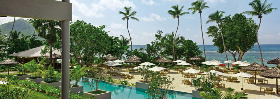 Kempinski Seychelles Resort Baie Lazare Pool und Strandbereich