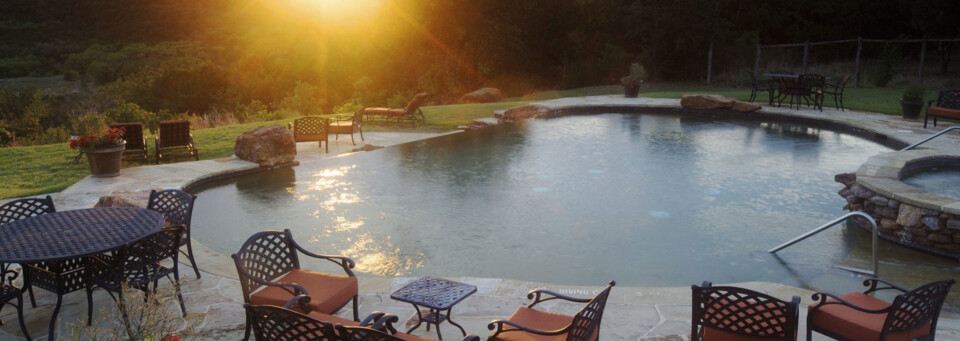 Pool der Wildcatter Ranch in South Graham