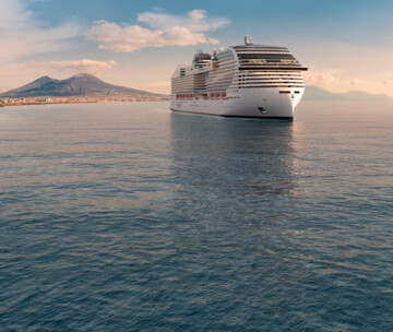 Kreuzfahrtschiff auf dem Meer