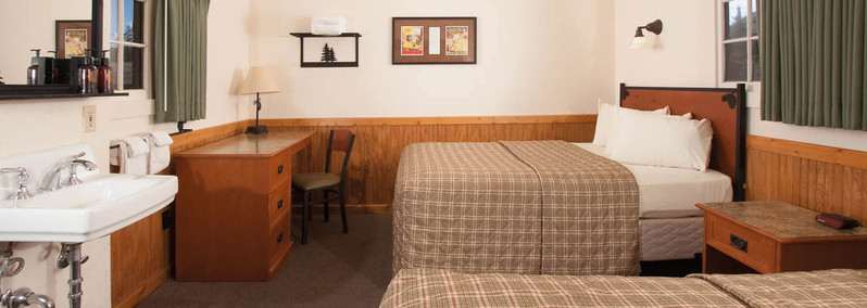 Beispielzimmer der Old Faithful Lodge Cabins im Yellowstone Nationalpark