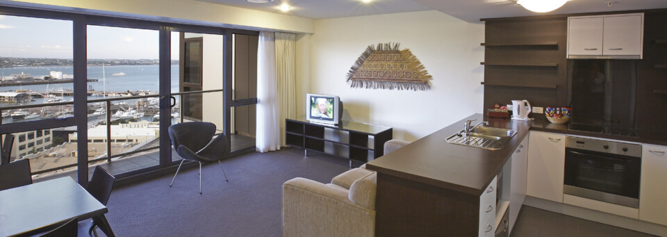 Hotel Grand Chancellor Auckland City: Apartmentbeispiel