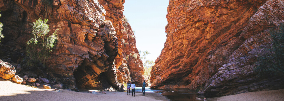 Erkundungstour während einer Zugreise mit dem The Ghan