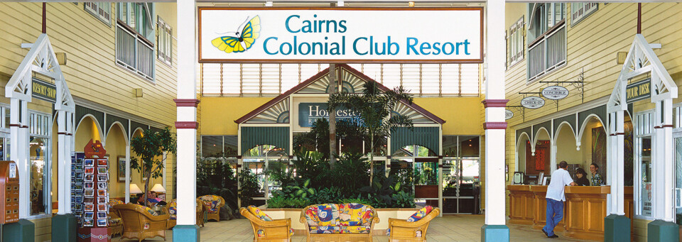 Geschäfte, Ausflugsservice und Rezeption - Cairns Colonial Club Resort