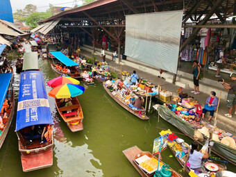 Damnoen Saduak Schwimmender Markt Bangkok