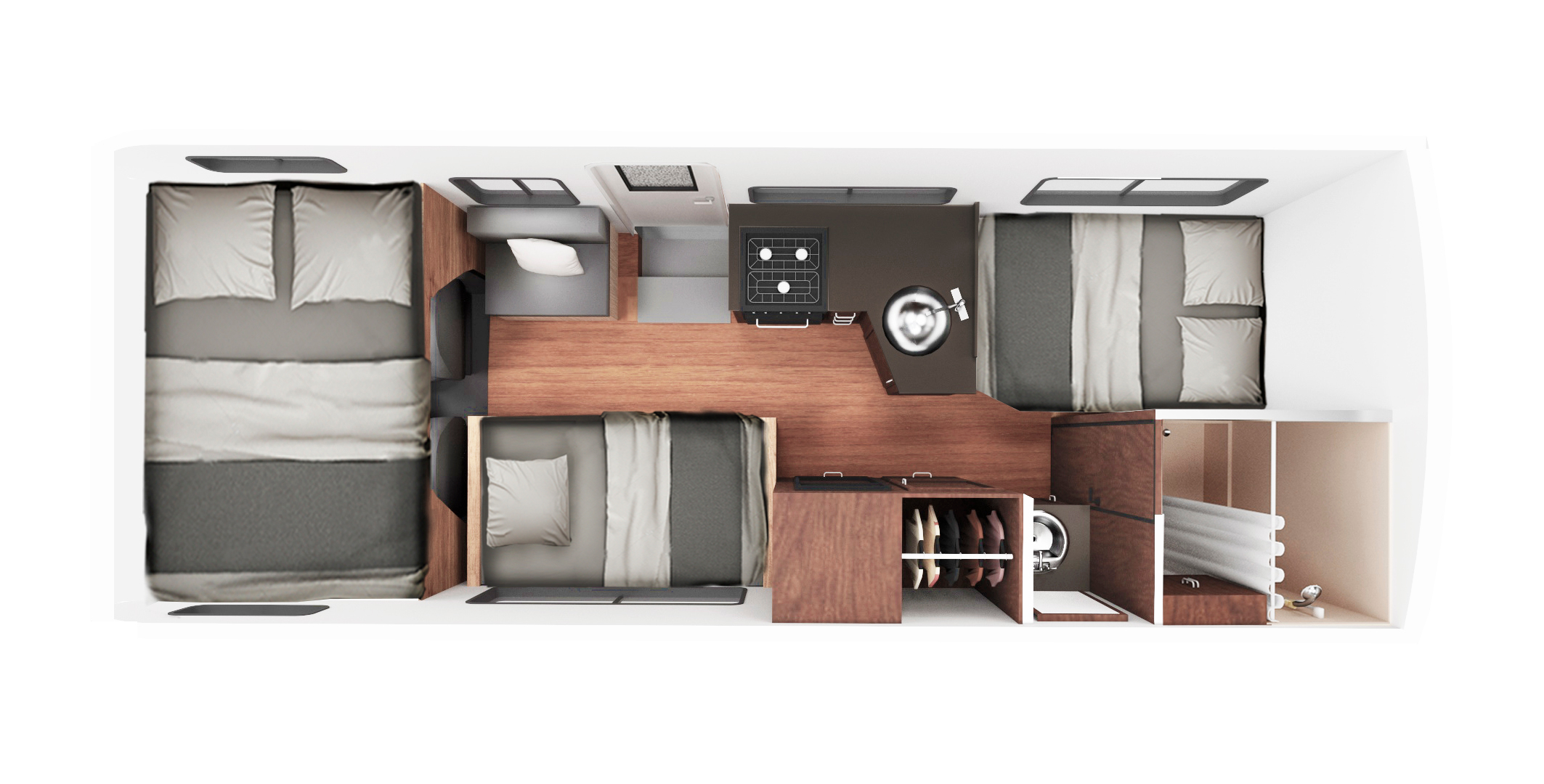 Floorplan bei Nacht des C-25 Standard