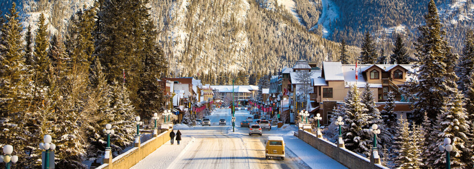 Banff Avenue im Schnee